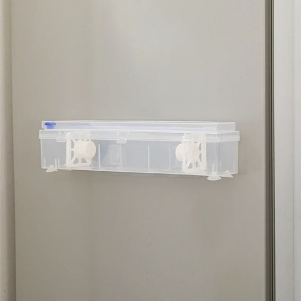 Reusable Plastic Wrap Cutter And Dispenser Kitchen Cling Film Organizer 0