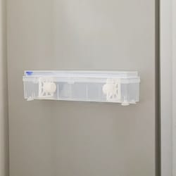 reusable plastic wrap cutter and dispenser kitchen cling film organizer