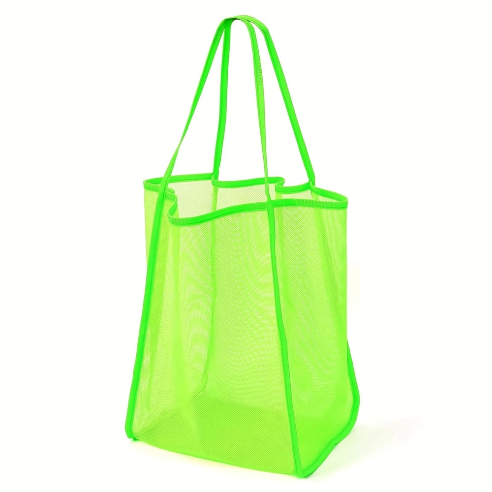 XL Mesh Beach Toy Bag Extra Large Foldable Beach Tote With Handles 2