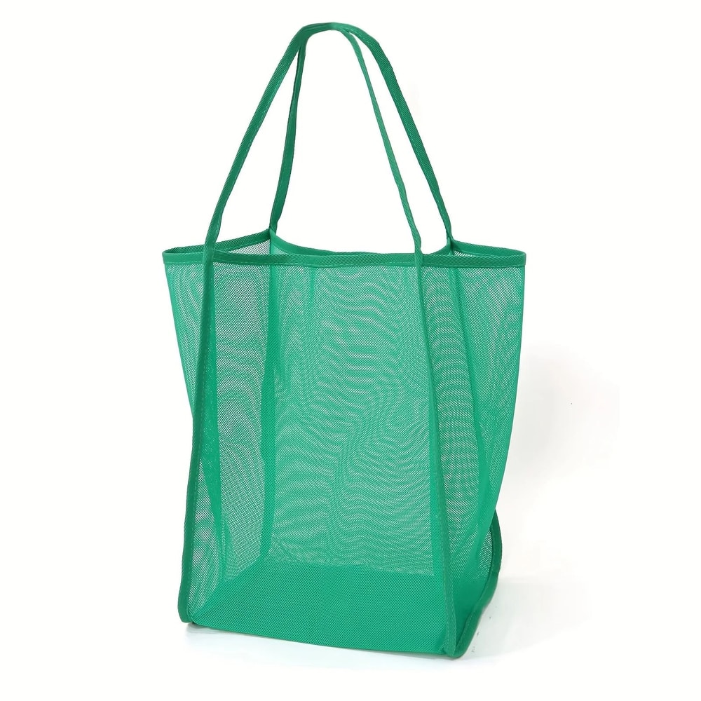 XL Mesh Beach Toy Bag Extra Large Foldable Beach Tote With Handles 3