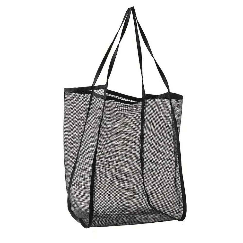 XL Mesh Beach Toy Bag Extra Large Foldable Beach Tote With Handles 1