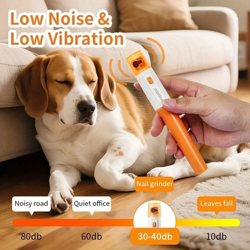 Electric Pet Nail Grinder Dog Nail Trimmer With Interchangeable Heads 1