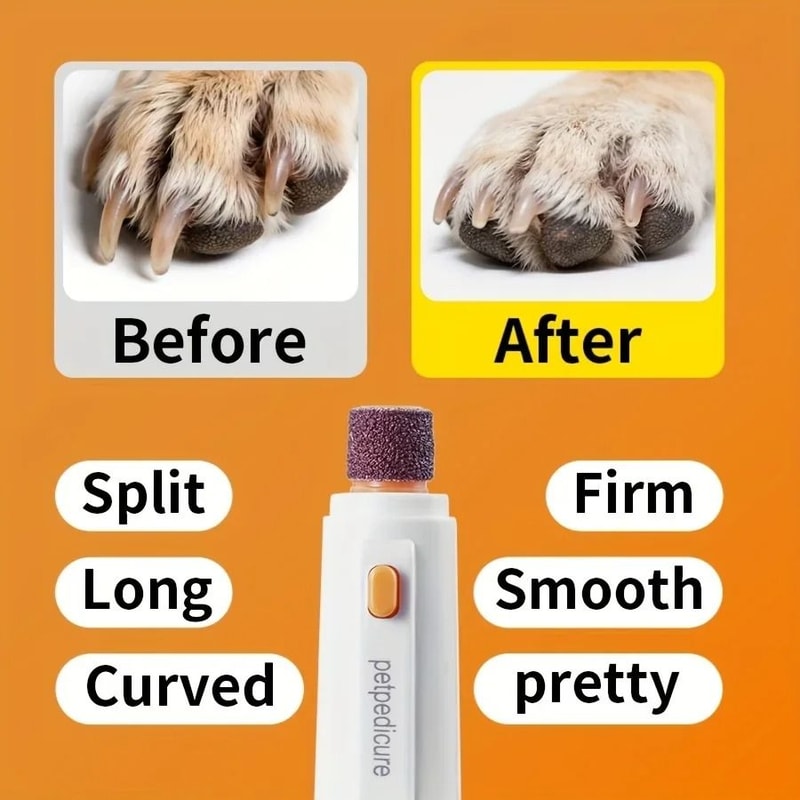 Electric Pet Nail Grinder Dog Nail Trimmer With Interchangeable Heads 5