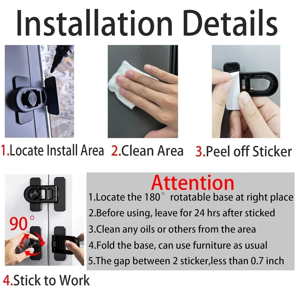 Refrigerator Child Lock Baby Safety Freezer Door Appliance Lock 4