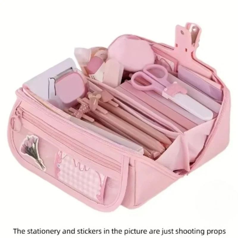 Large Capacity Pencil Case Portable Desk Stationery Storage Box 1