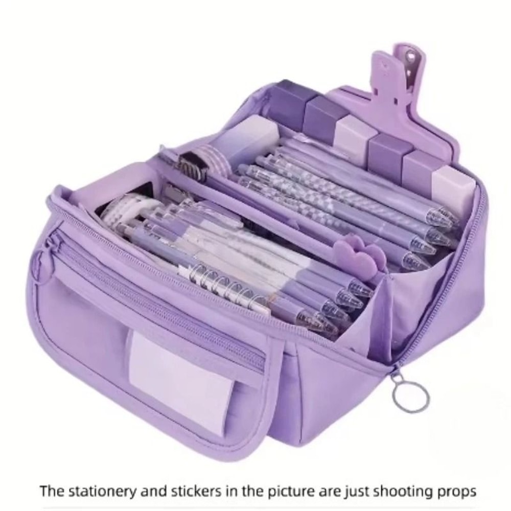 Large Capacity Pencil Case Portable Desk Stationery Storage Box 2