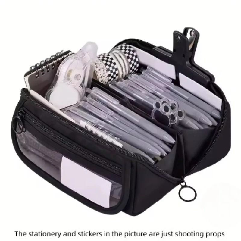 Large Capacity Pencil Case Portable Desk Stationery Storage Box 3