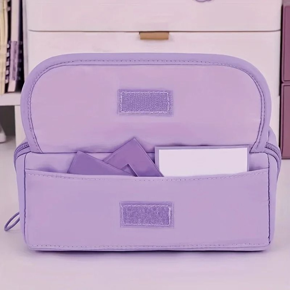 Large Capacity Pencil Case Portable Desk Stationery Storage Box 6