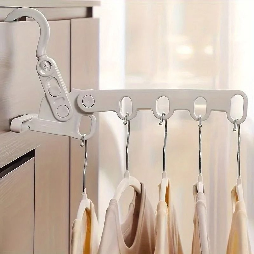 Foldable Clothes Drying Rack Multi Hole Travel Clothes Hanger 4