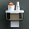 Wall Mounted Toilet Paper Holder With Storage Adhesive Tissue Dispenser 1