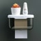 Wall Mounted Toilet Paper Holder With Storage Adhesive Tissue Dispenser 1