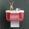 Wall Mounted Toilet Paper Holder With Storage Adhesive Tissue Dispenser 2