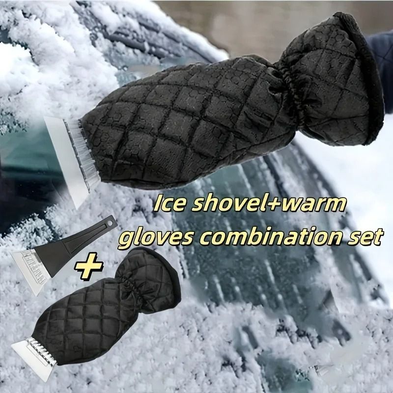 Heavy Duty Car Ice Scraper Windproof Snow Removal Tool Set 4