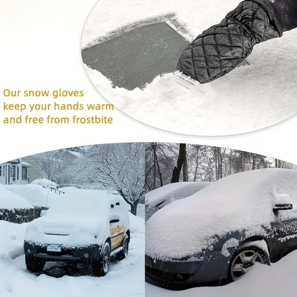 Heavy Duty Car Ice Scraper Windproof Snow Removal Tool Set 5