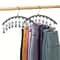 Metal Pants Hanger With Clips Curved Leggings Organizer Closet Space Saver 0