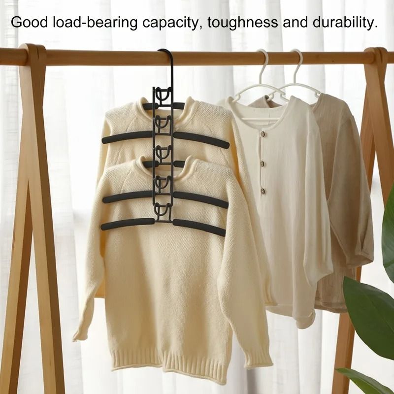 5 Layer Space Saving Clothes Hanger Detachable Multi Tier Closet Organizer 4