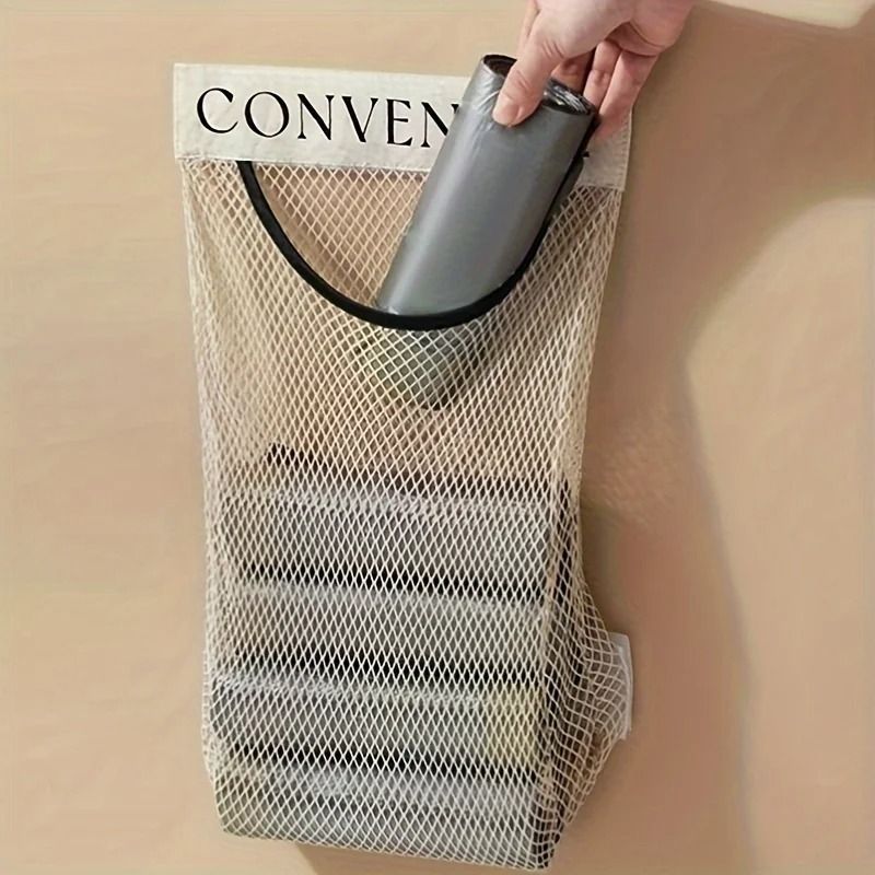 Wall Mounted Storage Bag Large Capacity Kitchen Garbage Bag Organizer 4