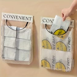 wall mounted storage bag large capacity kitchen garbage bag organizer