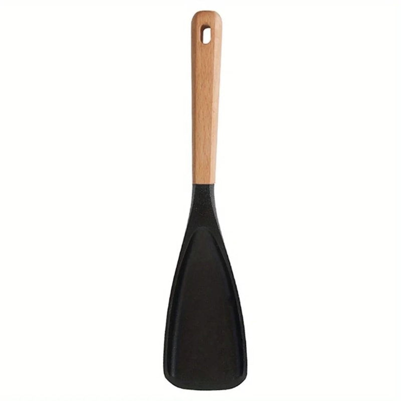 Multifunction Wooden Handle Cooking Spoon Nonstick Safe Serving Utensil 2
