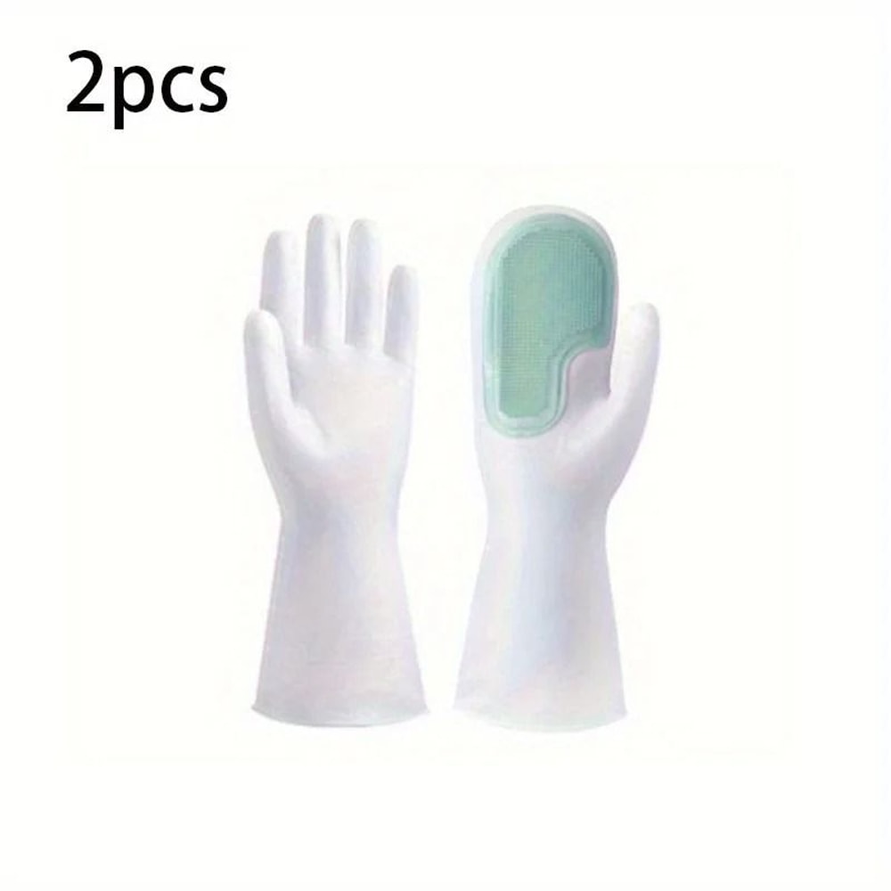 Waterproof Dishwashing Gloves Rubber Latex Household Cleaning Gloves 2