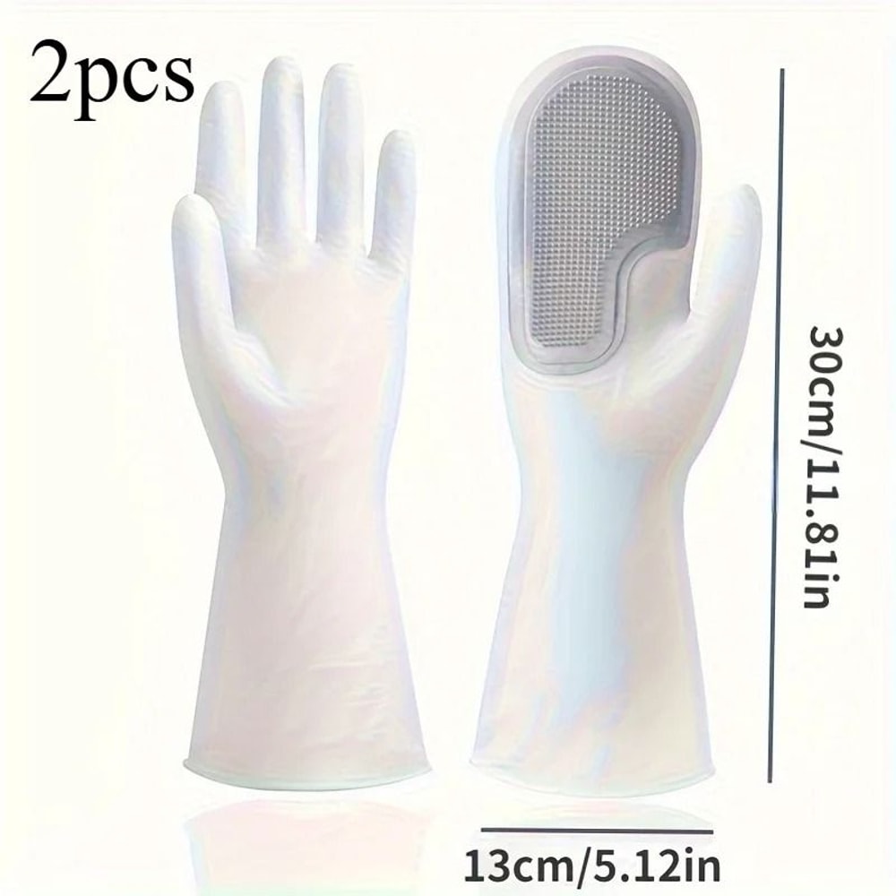 Waterproof Dishwashing Gloves Rubber Latex Household Cleaning Gloves 3