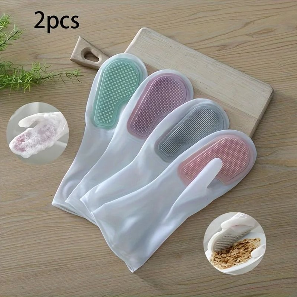 Waterproof Dishwashing Gloves Rubber Latex Household Cleaning Gloves 5