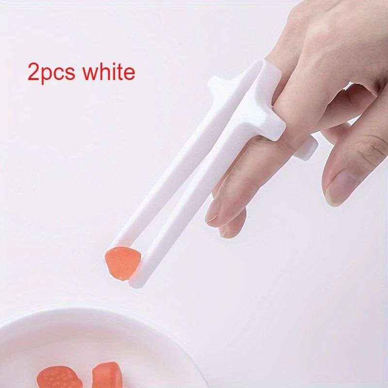 Food Finger Clips Snack Gripper Lazy Chopstick Hands Free Eating Tool 2