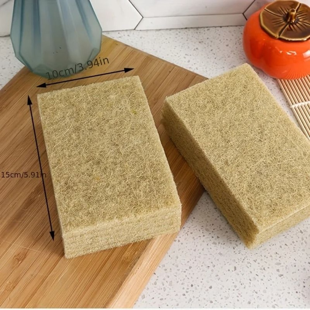 Coconut Fiber Scouring Pads Reusable Eco Friendly Kitchen Scrubbers 5 Pack 3