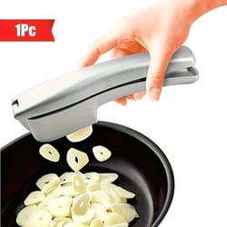 2 in 1 garlic press and slicer manual garlic ginger mincer tool