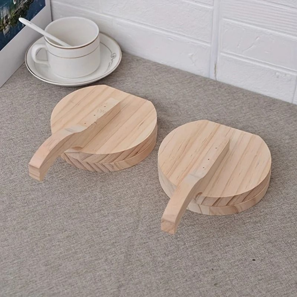 Handmade Wooden Dumpling Wrapper Maker Manual Dumpling Dough Press 3