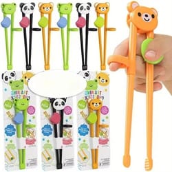 cute cartoon animal training chopsticks for kids easy grip beginner chopsticks