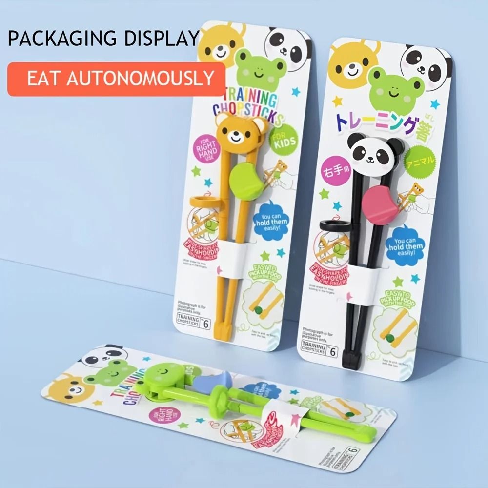Cute Cartoon Animal Training Chopsticks For Kids Easy Grip Beginner Chopsticks 7