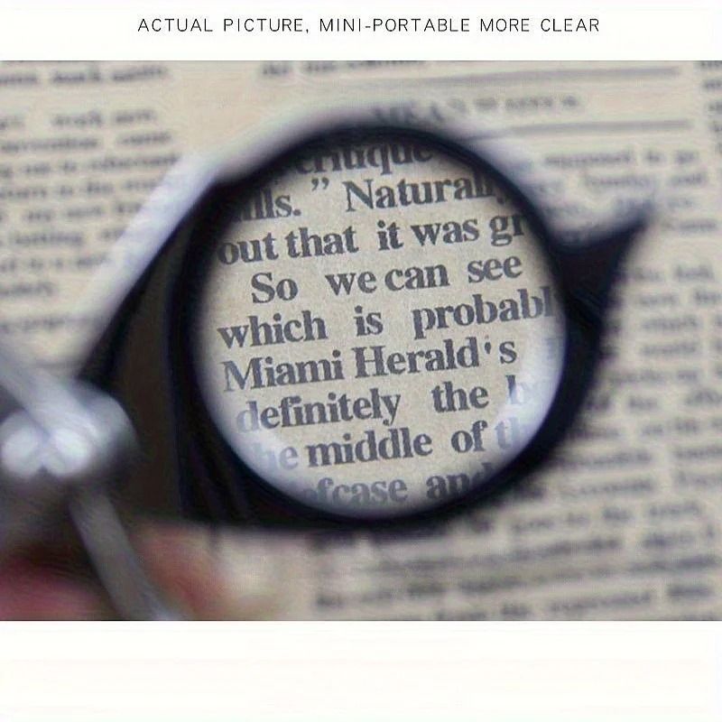 1 PC Portable Folding 10x Magnifying Glass Compact Handheld Magnifier 2