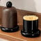 1 PC Elegant Walnut Wood Toothpick Holder With Ball Top Solid Wood Toothpick Dispenser 6