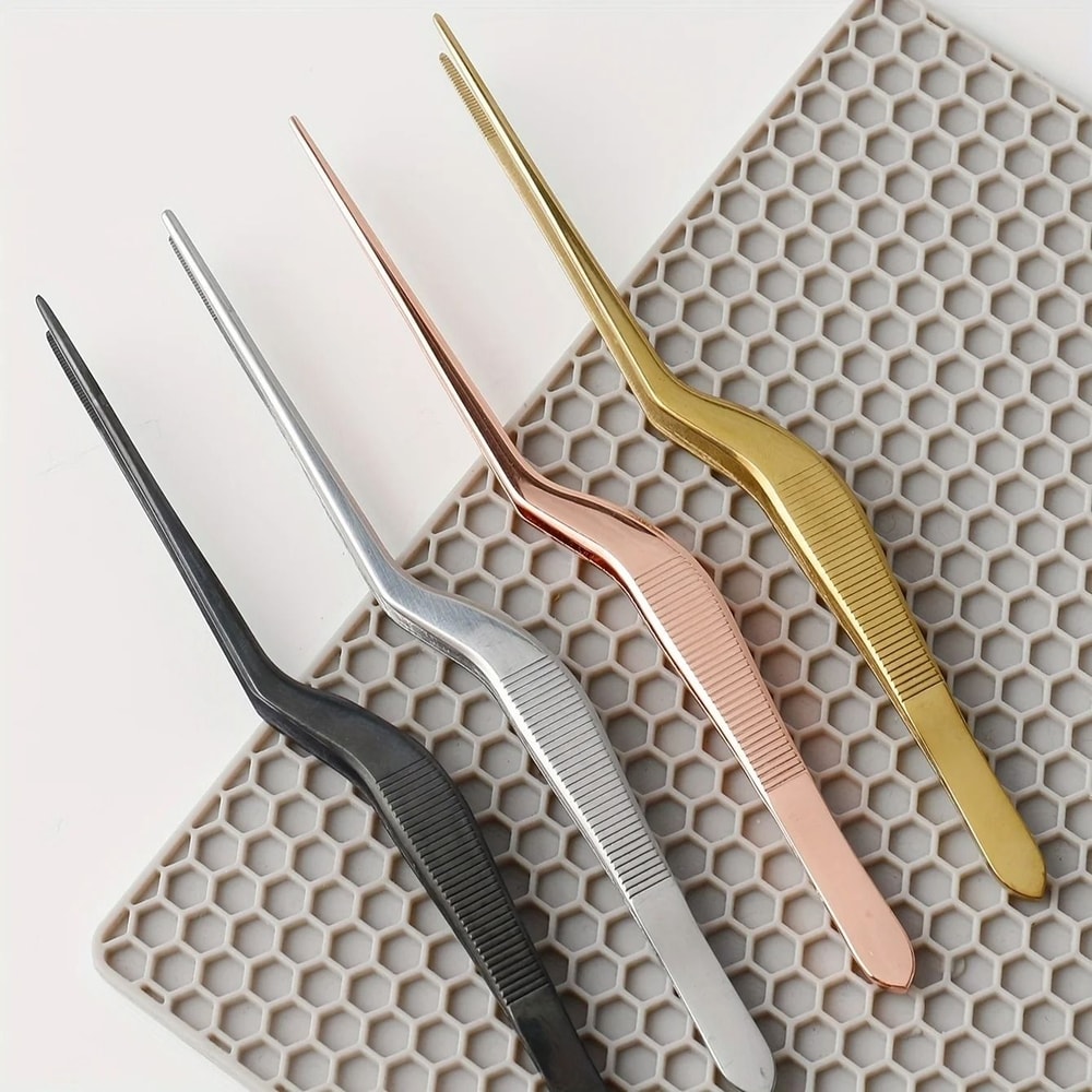 Stainless Steel Cake Decorating Tweezers Professional Chef Pastry Tweezers 6