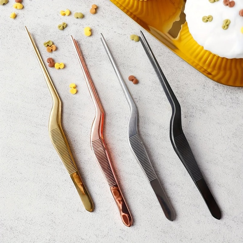 Stainless Steel Cake Decorating Tweezers Professional Chef Pastry Tweezers 3