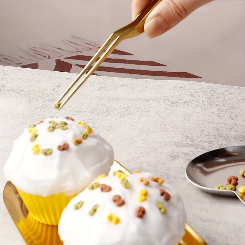 Stainless Steel Cake Decorating Tweezers Professional Chef Pastry Tweezers 4