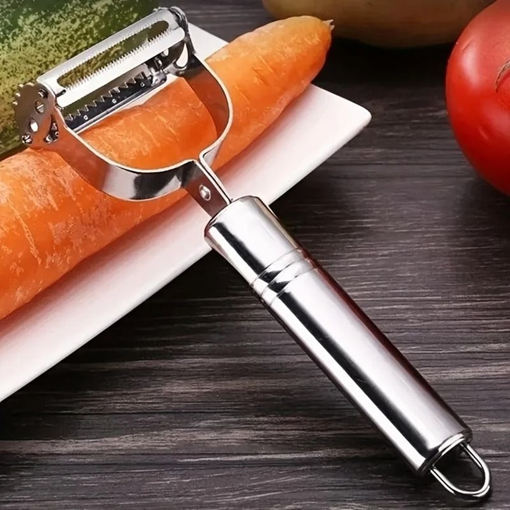 Stainless Steel Fruit And Vegetable Peeler Compact Kitchen Peeler Tool 0