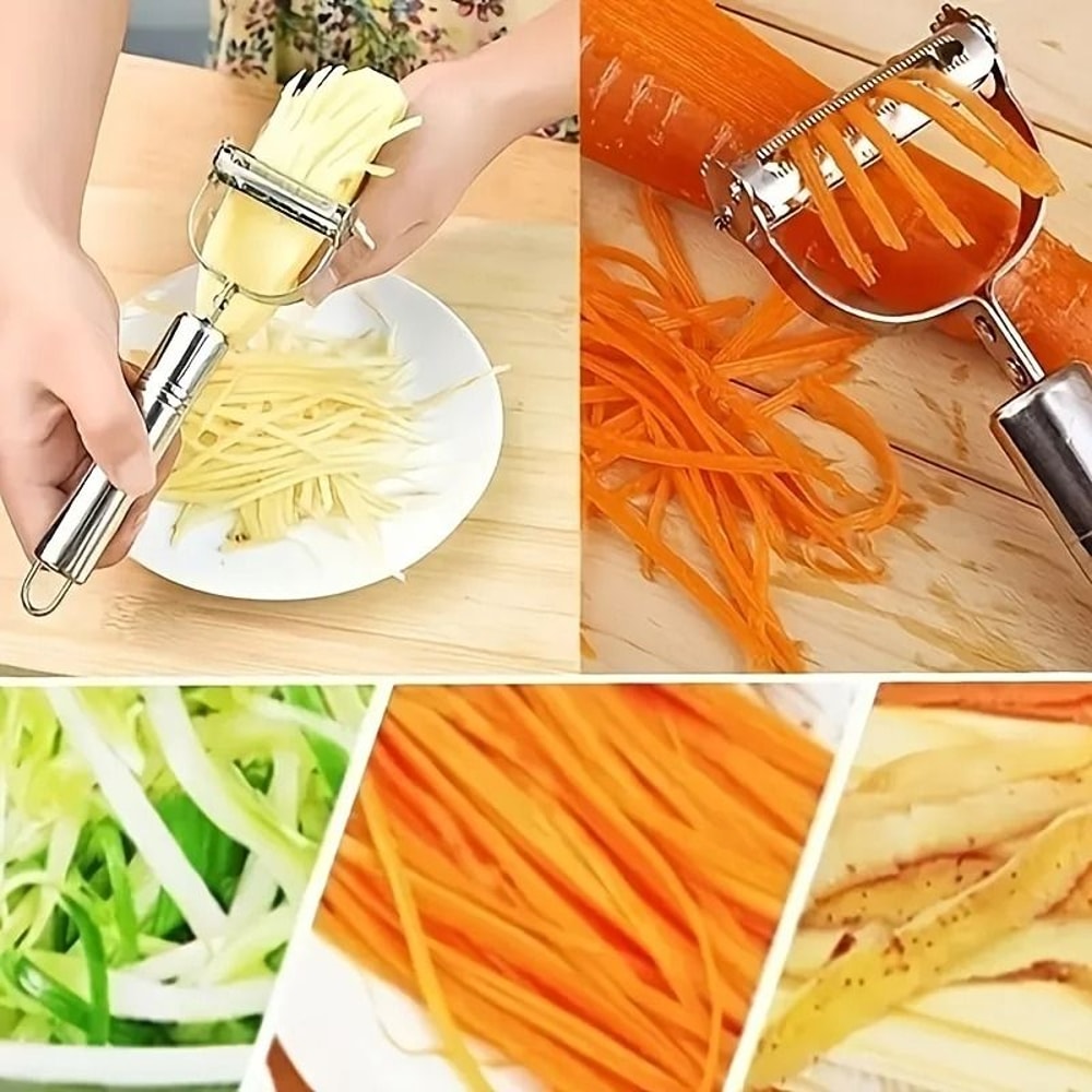 Stainless Steel Fruit And Vegetable Peeler Compact Kitchen Peeler Tool 4
