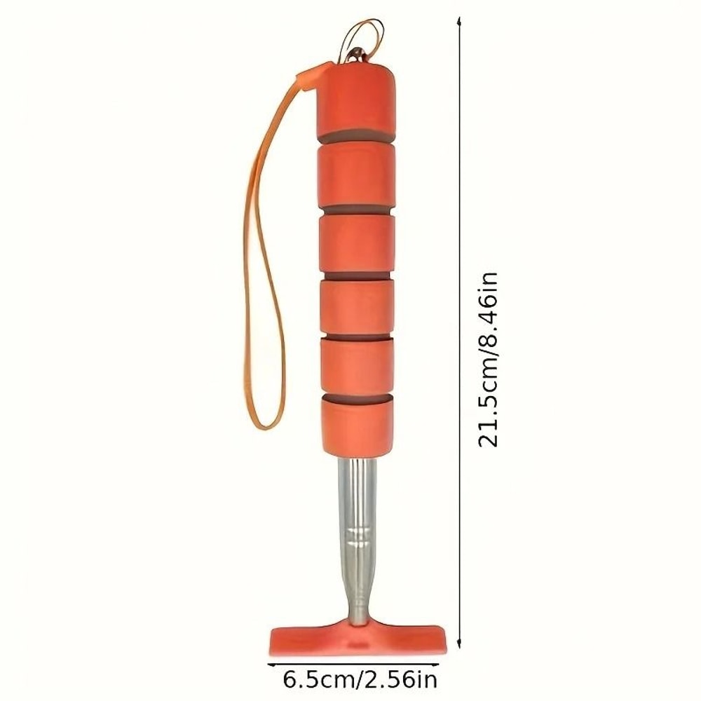 Retractable Windshield Wiper Scraper With Extendable Handle Rearview Mirror Cleaner 2