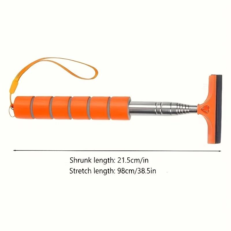 Retractable Windshield Wiper Scraper With Extendable Handle Rearview Mirror Cleaner 3