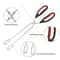 BBQ Scissor Tongs Long Handle Barbecue Grilling Tongs For Cooking And Roasting 4