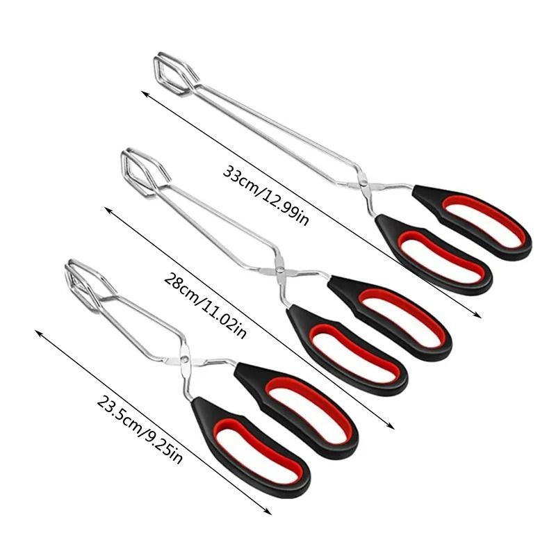 BBQ Scissor Tongs Long Handle Barbecue Grilling Tongs For Cooking And Roasting 6