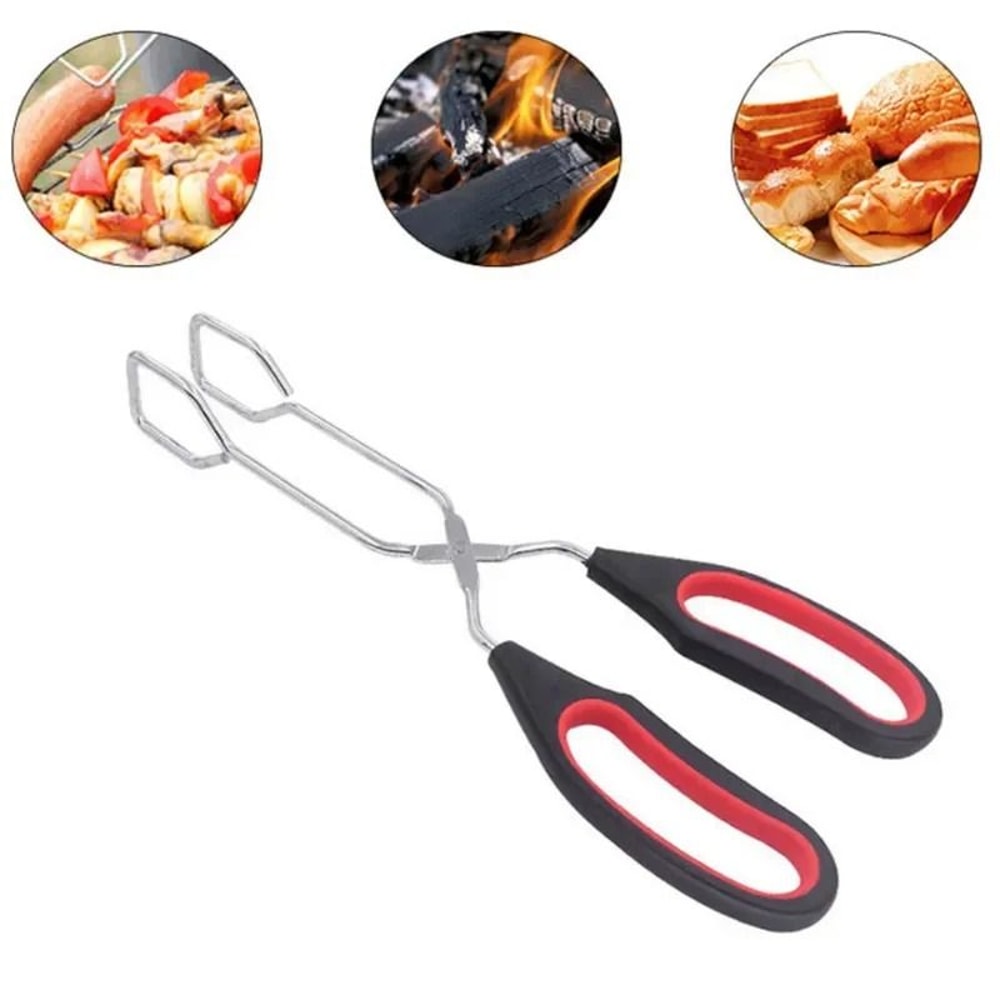 BBQ Scissor Tongs Long Handle Barbecue Grilling Tongs For Cooking And Roasting 0