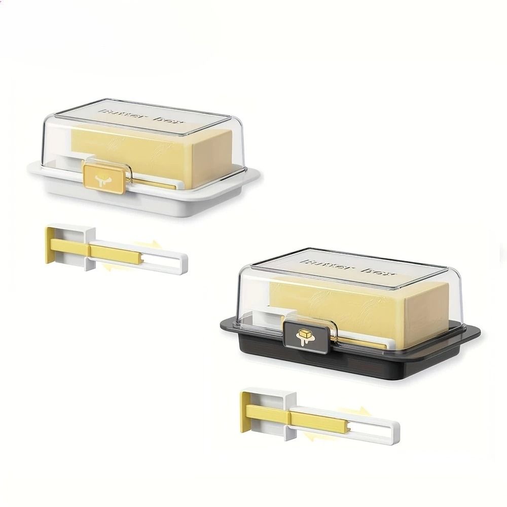 Refrigerator Butter Container With Lid Butter Dish And Cheese Organizer Box 0