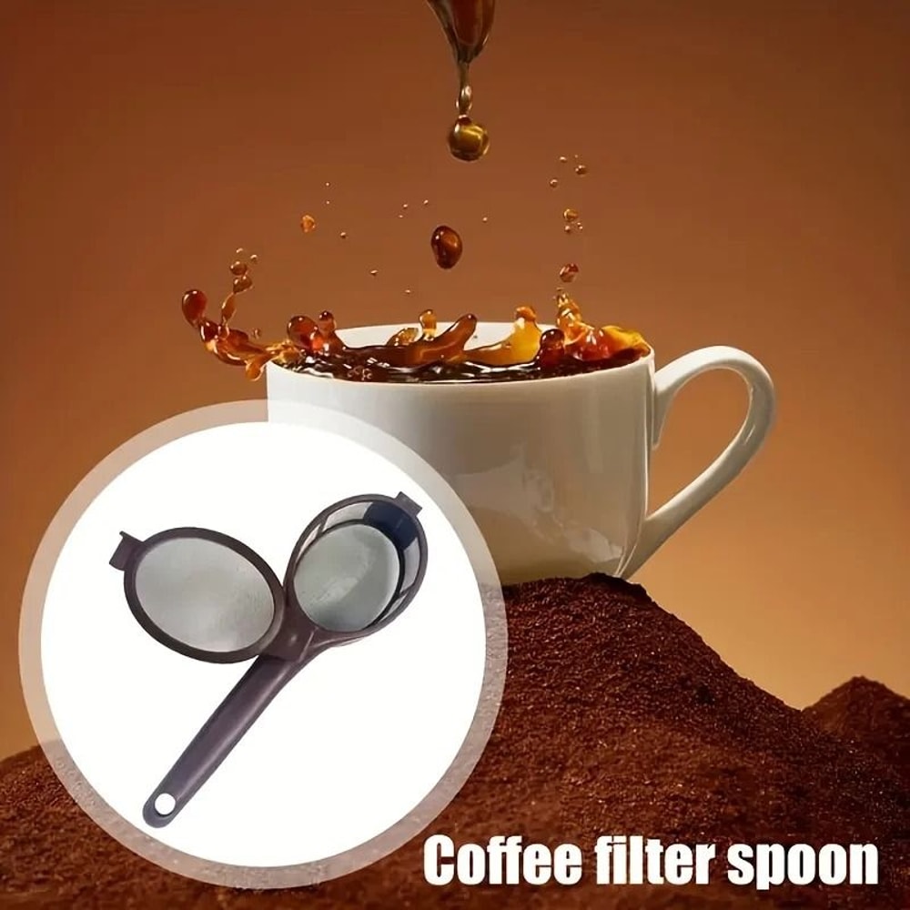 Durable Coffee Filter Spoon Portable Reusable Coffee Filtration Tool 3