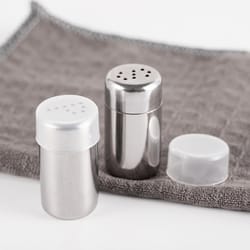 stainless steel mini spice jars portable salt and pepper shakers set