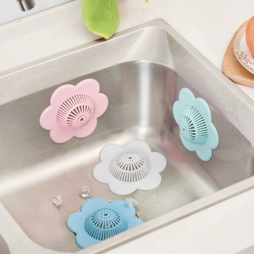 Silicone Hair Catcher Drain Cover Shower And Bathtub Hair Stopper 7