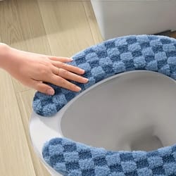 soft plush toilet seat cushion washable non slip toilet seat cover