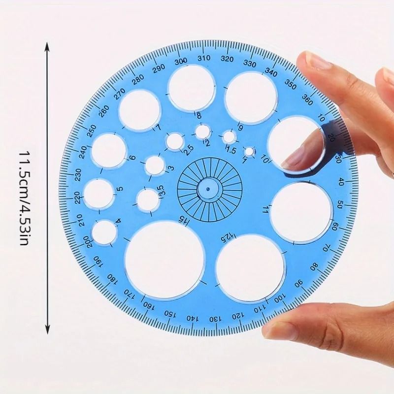 360 Degree Rotating Round Ruler Circular Drafting Ruler With Degree Markings 1